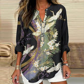 Elegant Flight Print Blouse