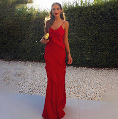 Rosalina Chiffon Ruffle Maxi Dress