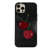 Cherry Black iPhone Case
