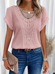 Chic Round Neck Elegant Top