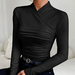 Sophisticated Cross Neck Top