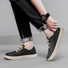 Genuine Leather Glide Sneakers