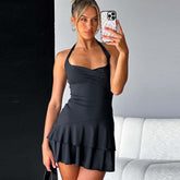 Frill Hem Wrap Dress