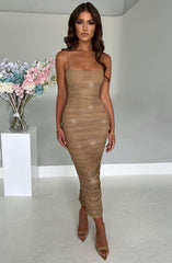 Gracie Maxi Dress - Gold Sparkle