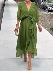 V-Neck Flowy Dress