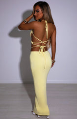 Leticia Maxi Skirt - Lemon