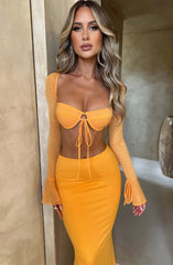 Priscilla Top - Tangerine