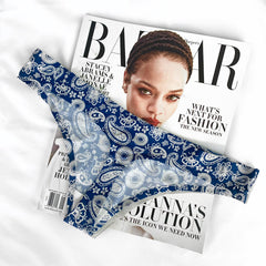 Sophie Seamless Thongs - Paisley Blue