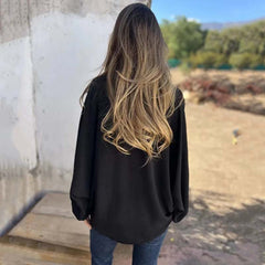 Loose Fit Long Sleeve Blouse