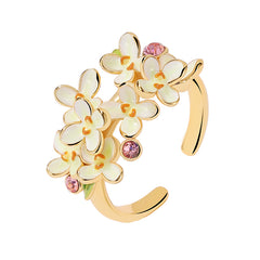 18K Cinnamon Enamel Ring