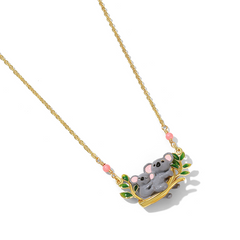 Sweet and Cute Enamel Koala Necklace