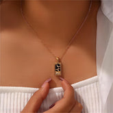 18K Gold Plated Stainless Steel Tarot Card Necklace