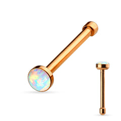 316L Surgical Steel Ball End Opal Gem Nose Bone Ring Stud