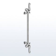 316L Surgical Steel Double Gun Revolver Industrial Straight Barbell