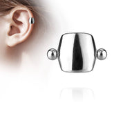 316L Surgical Steel Ear Cuff Shield Helix Straight Barbell Ring