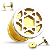 316L Surgical Steel Fake Piercing Star Of David Plug