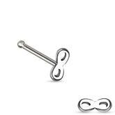 316L Surgical Steel Infinity Figure 8 Ball End Nose Bone Ring Pin