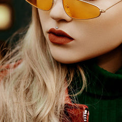 316L Surgical Steel Internally Threaded White CZ Marquise Flat Back Labret