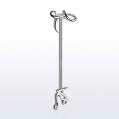 316L Surgical Steel "Love" Industrial Straight Barbell