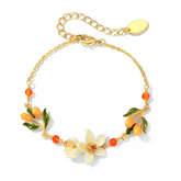 Sweet White Orange Blossom Kumquat Bracelet