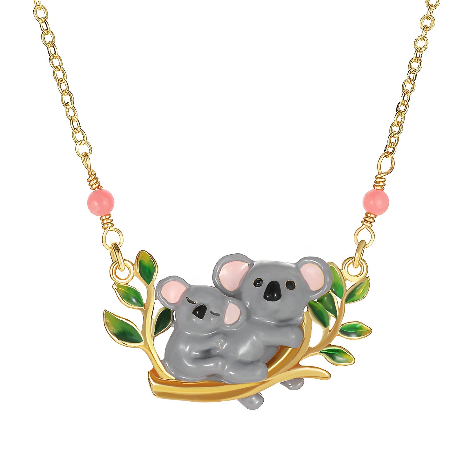 Sweet and Cute Enamel Koala Necklace