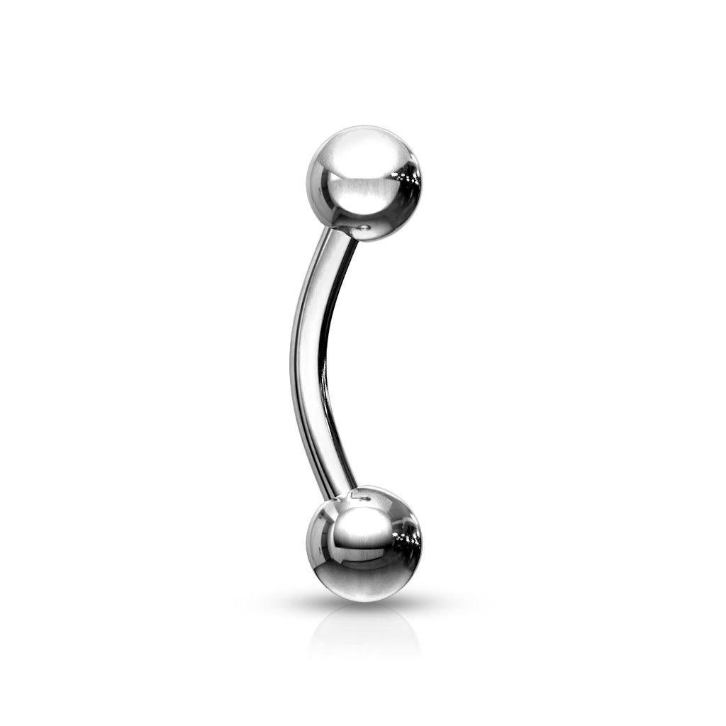 High Polished Surgical Steel Curved Multi Use Barbell Ring