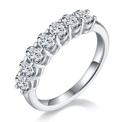 DEDEJILL Oval Cut S925 Sterling Silver Platinum-Plated Moissanite Women's Ring - 2.1 Carats D Grade