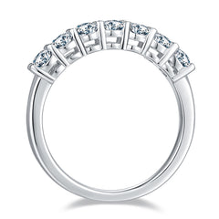 DEDEJILL Oval Cut S925 Sterling Silver Platinum-Plated Moissanite Women's Ring - 2.1 Carats D Grade