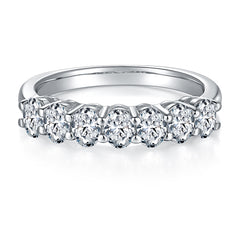 DEDEJILL Oval Cut S925 Sterling Silver Platinum-Plated Moissanite Women's Ring - 2.1 Carats D Grade