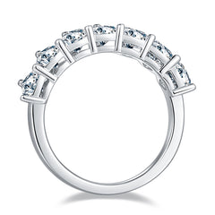 DEDEJILL Triangle S925 Sterling Silver Platinum-Plated Moissanite Women's Ring - 2.1ct D Grade