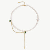 Drop Chain Pearl Necklace