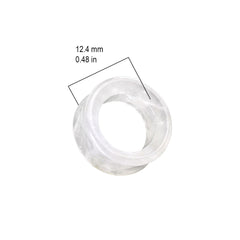 Organic Natural Quartz Saddle Double Flared Tunnels