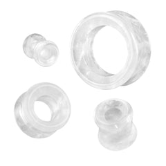Organic Natural Quartz Saddle Double Flared Tunnels