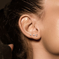 Internally Threaded Gold PVD Small Star Implant Grade Titanium Labret