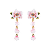 Pink Rose Earrings - Long