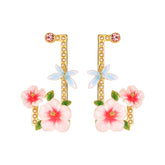 Hibiscus Special-shaped Large Earrings