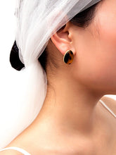 Acrylic Leopard Pattern Earrings - Tortoise Shell Drop Shape Earrings