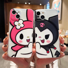 Anime My Melody Kuromi Kawaii iPhone Case
