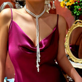 Bohemia Artificial Pearl Long Chain Y Necklace