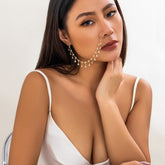 Bohemia Crystal Tassel Nose To Ear Chain