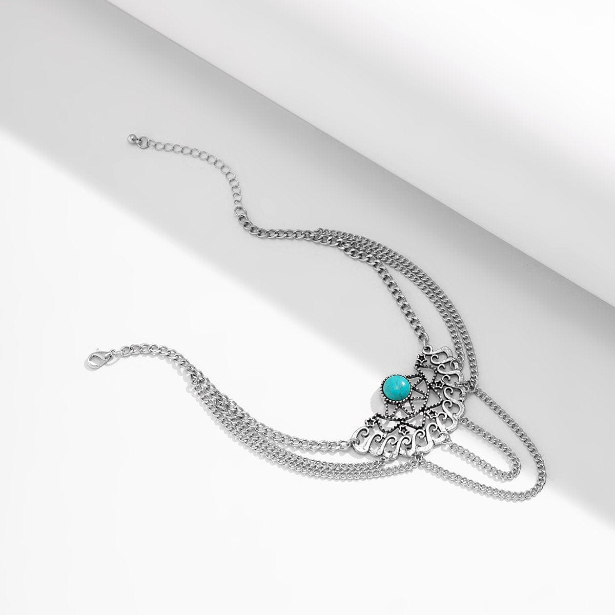 Boho Layered Turquoise Inlaid Arm Chain