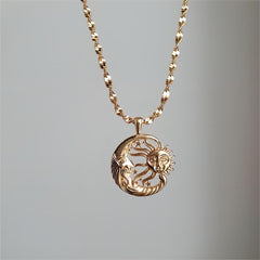 Boho Sun and Moon Celestial Necklace