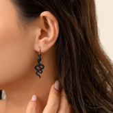 Chic 5 Pairs Snake Butterfly Cross Lock Star Dangle Earrings Set