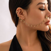Chic Ball Tassel No Piercing Septum To Ear Chain