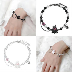 Chic Black and White Little Ghost Bracelet