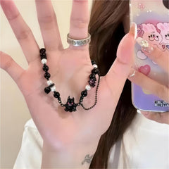 Chic Black and White Little Ghost Bracelet