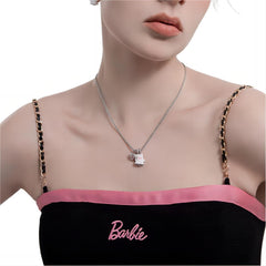 Chic Black and White Little Ghost Necklace