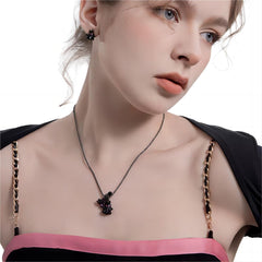 Chic Black and White Little Ghost Necklace