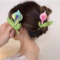 Chic Calla Lily Chignon Claw Clip Hair Clip