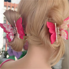 Chic Colorful Duo Butterfly Chignon Claw Clip Hair Clip